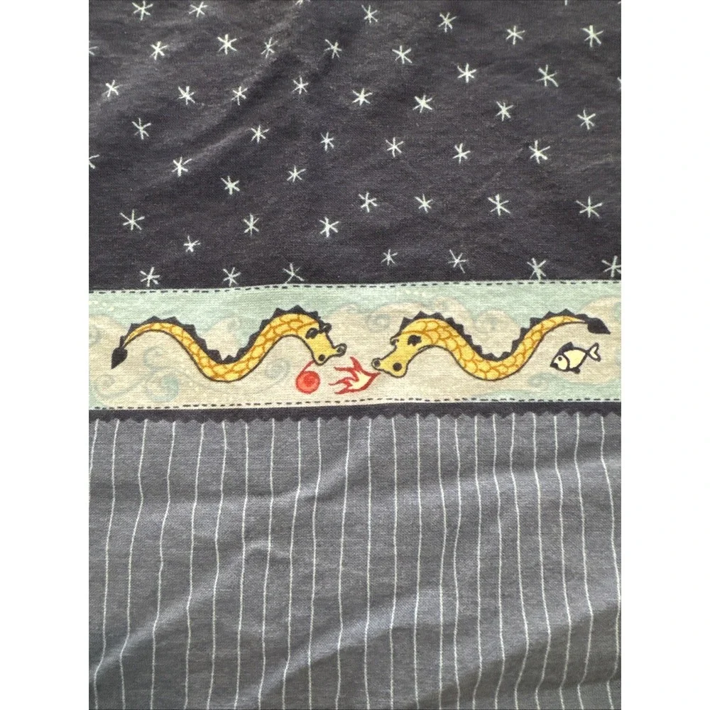Vintage Y2k Ikea Pillowcase Pillow Sham Childrens Boys Dragons Blue Retired